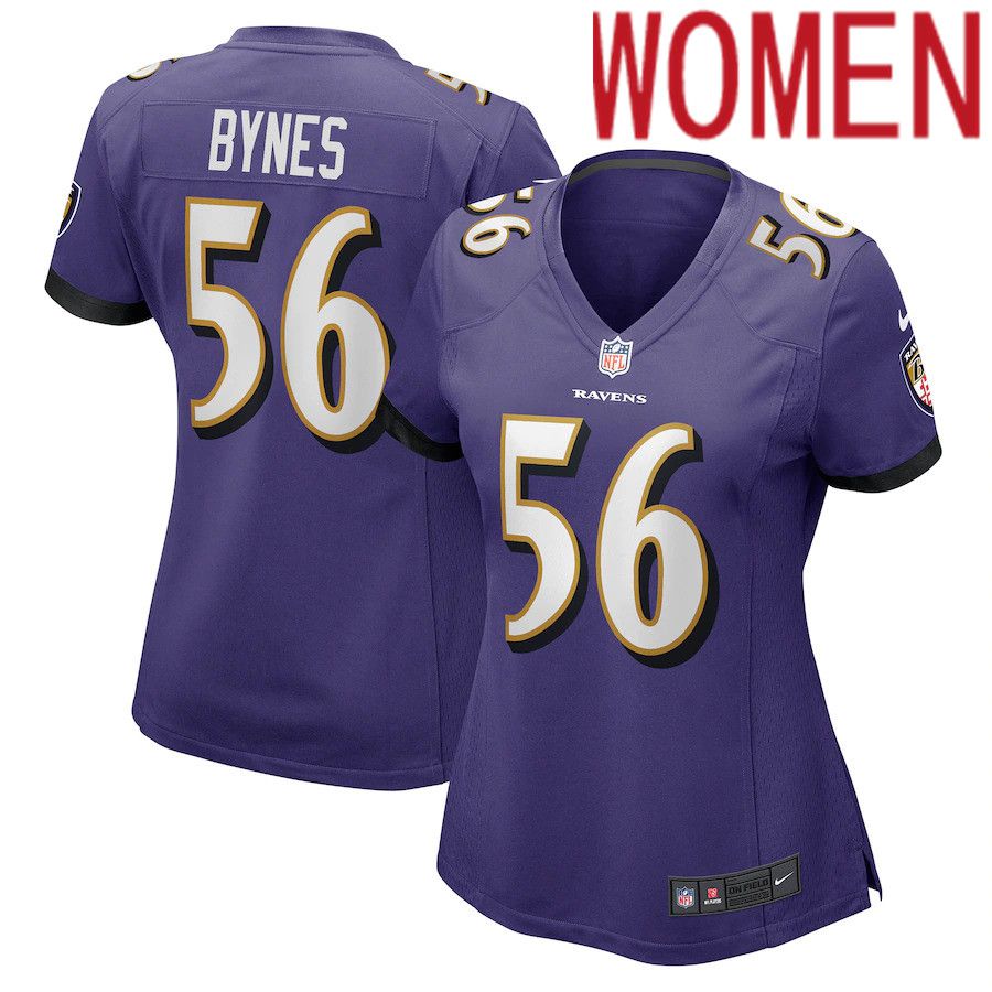 Women Baltimore Ravens 56 Josh Bynes Nike Purple Game NFL Jersey